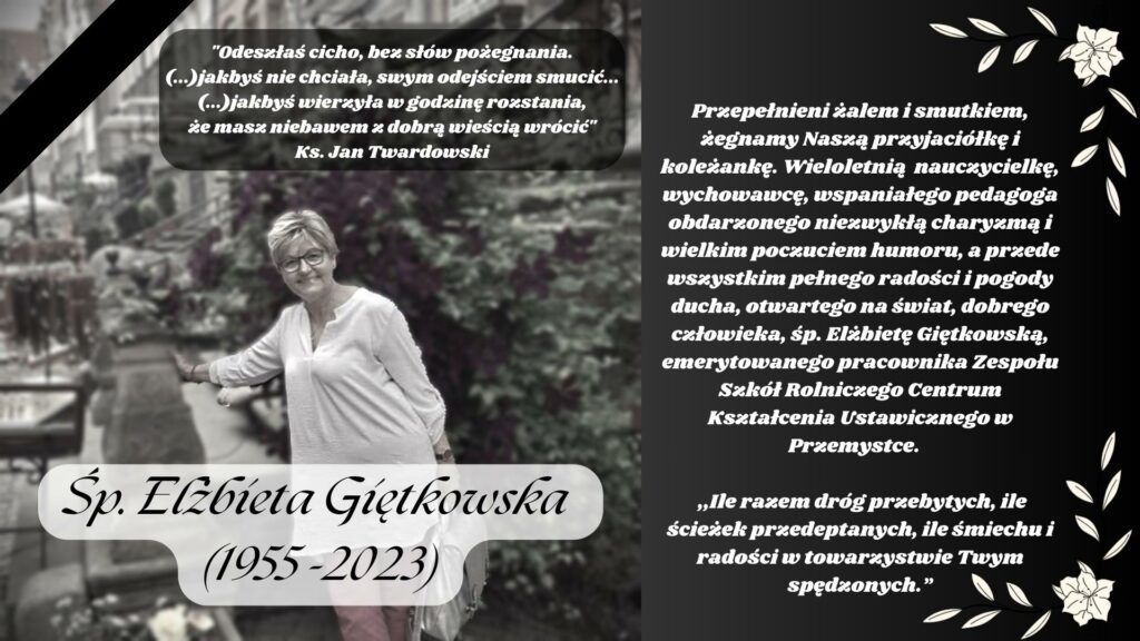 Śp. Elżbieta Giętkowska (1955 -2023)