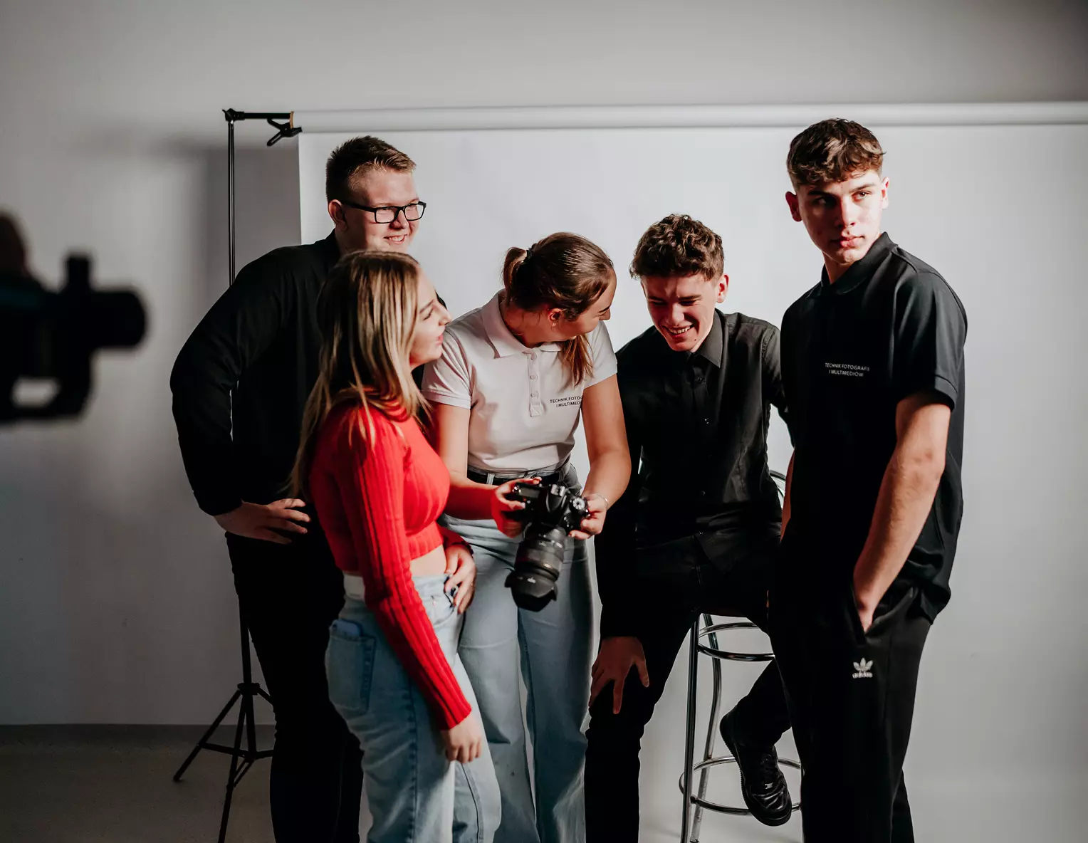 Uczniowie kierunku Techni fotografii i multimediów